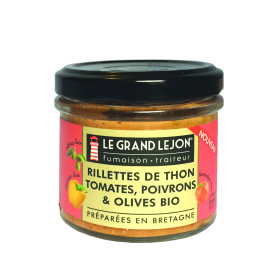 Rillettes de thon, aux tomates, poivrons et olives BIO - 90g