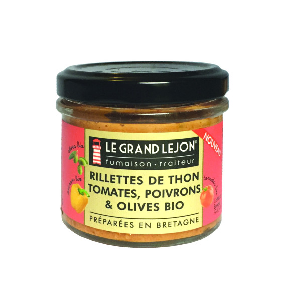 Rillettes de thon, aux tomates, poivrons et olives BIO