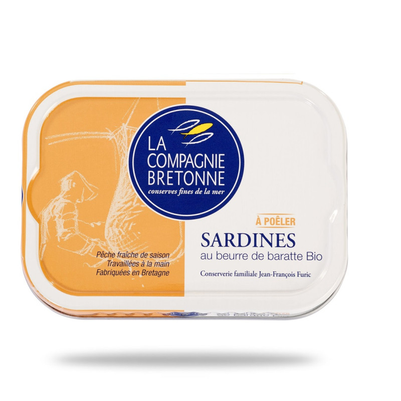 Sardines au beurre de baratte à poêler Bio