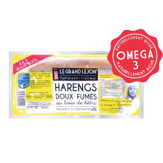 Smoked herring fillets - 1kg pack