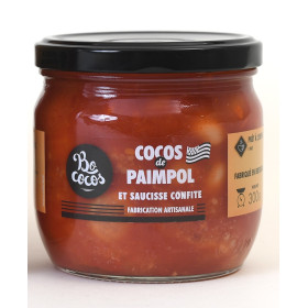 Cocos de Paimpol aux saucisses confites - 300g