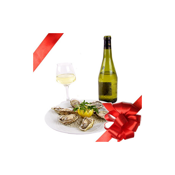 Coffret Cadeau Iodé - Huîtres fraîches et vins blancs livrés en 24h chez  vos proches