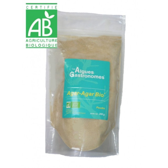 Agar Agar BIO en poudre - sachet 200g - Les Algues Gastronomes