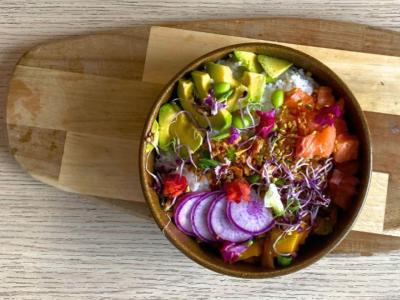 Fresh salmon poke bowl recipe!
